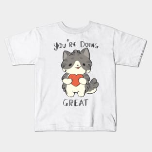 Supportive kitty cat Kids T-Shirt